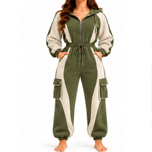 EAZWEARS Womens Fleece <b>Jumpsuit</b> Comfortable Daily Outfit Warm One Collection Modern Fashion Relaxed Seasonal Supplier Supply ODM - Product Image 4