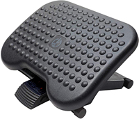 Repose-pieds pliable réglable 2023 en plastique avec fonction de massage, 3 positions de hauteur, inclinaison à 30 degrés, pour chambre à coucher