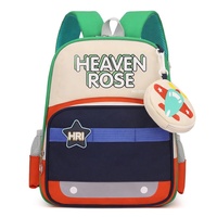 Sac à dos scolaire en nylon pour enfants, motif dessin animé mignon, avec mini porte-monnaie, multi-compartiments, léger, pour tout-petits et étudiants, vente en gros