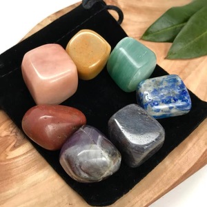 Juego de Piedras de Cuarzo para Terapia Dinámica de 7 Chakras, Multicolor, Ecológicas, con Cristales Tallados de Amatista para Feng Shui - Product Image 3
