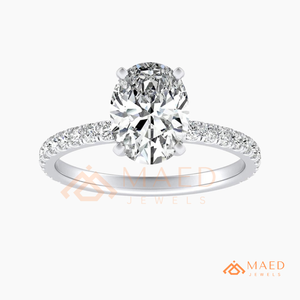 Anillo de compromiso de plata con moissanita de corte ovalado para mujer, joyería de aniversario nupcial, regalo de moda de EE. UU. - Product Image 5