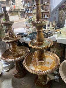 Elegante Fuente de Mármol Ónix de Tres Niveles, Decoración de Jardín Hecha a Mano, Fuente de Agua de Lujo para Patio - Product Image 2