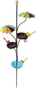 Multi Hook Bird Feeding <b>Station</b> Kit Outdoor <b>Garden</b> <b>Weather</b> Resistant Hanging Pole Metal Bath Tray Wild Bird Feeder Stand - Product Image 2