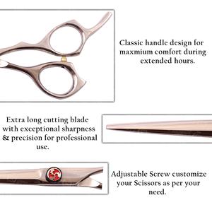 Tijeras de peluquería profesionales, herramientas de corte de cabello de calidad profesional, adecuadas para peinados detallados, recortes, moldeado y operaciones de salón. - Product Image 3