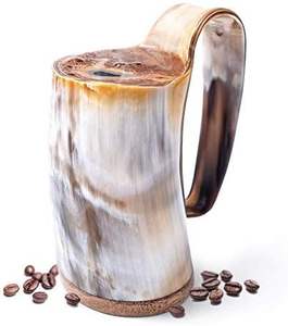 Mug à boire en corne naturelle fabriqué en Inde, artisanal, rustique, pour la décoration de bar à domicile, disponible à bon prix - Product Image 1