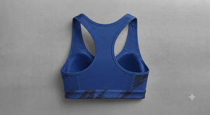 <b>Blue</b> Printed Front Logo Seamless Sports <b>Bra</b> Quick Dry Breathable Running Training Crop Top for Women Team Sportswear - Product Image 2