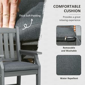 Set da Pranzo per Esterni in Ferro e Legno, Arredamento da Giardino per Cortile - Collezione di Mobili da Patio - Product Image 4