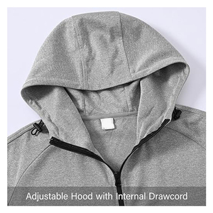 Ensemble de survêtements élégants pour hommes, veste à fermeture éclair intégrale, sweat à capuche, pantalon de sport pour hommes avec poches zippées, confortable - Product Image 3