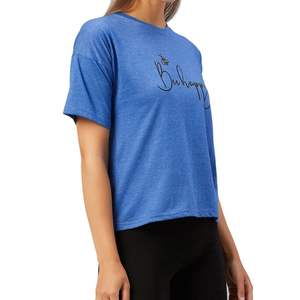 Camiseta Gráfica Personalizada para Mujer, 100% Algodón, Manga Corta, Corte Holgado Informal, Camiseta Estampada, Precio de Fábrica al por Mayor OEM - Product Image 5