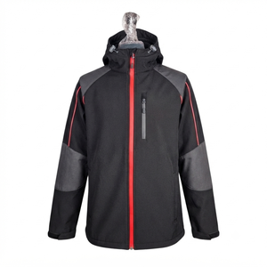 Veste softshell d'hiver à capuche pour homme, best-seller, fermeture éclair, imperméable, respirante, anti-UV, résistante aux déchirures, 100% polyester - Product Image 2