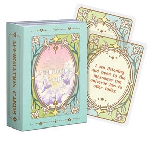 Cartes d'affirmation transparentes en plastique pour la guérison mentale, pour usage familial, 50 cartes, finition brillante - Product Image 1