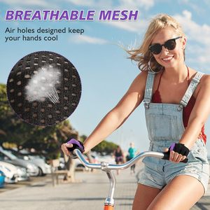 Gants de cyclisme avec coussinets absorbant les chocs, adhérence accrue, ajustement flexible, légers, respirants pour hommes et femmes, VTT - Product Image 6