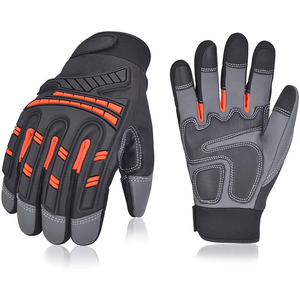 Anti Vibration <b>Gloves</b> Working Safety <b>Gloves</b> Black & Red Top Quality Custom Logo OEM Cut Protection Resistant TPR Impact <b>Gloves</b> - Product Image 6