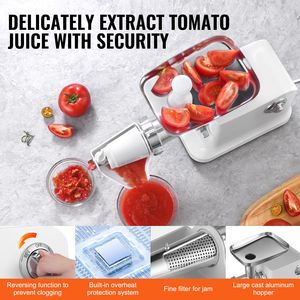 Macchina Elettrica per Salsa di Pomodoro 700W, 5.5 LBS/Min, Scolapasta Alimentare, Motore in Rame Puro, Tritatutto Elettrico - Product Image 6