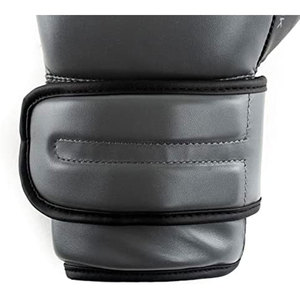 Gants de boxe sur mesure en cuir synthétique gris avec logo personnalisé, vente en gros - Product Image 3