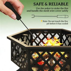 Braciere da Esterno con Griglia Barbecue Integrata per Godersi un'Esperienza di Caminetto - Product Image 3