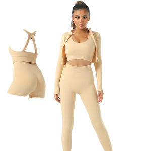 Ensemble de yoga pour femmes, motif à carreaux, sans couture, respirant, séchage rapide, soutien-gorge de sport et leggings taille moyenne, ensemble de vêtements de fitness 2 pièces - Product Image 1