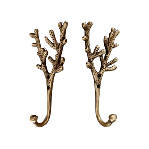 Gancho Doble de Metal Martillado Rústico, Bronce Vintage, Resistente, para Colgar Abrigos, Sombreros y Toallas, Gancho Decorativo para Montar en la Pared - Product Image 6