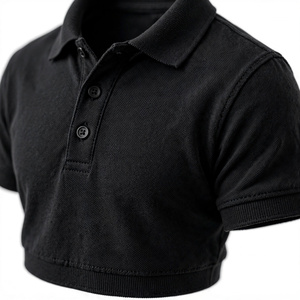 Polo de Algodón para Hombre, Color Personalizado, Manga Corta, Tejido de Punto, Color Sólido, Corte Regular, Botones, Ropa Casual - Product Image 5