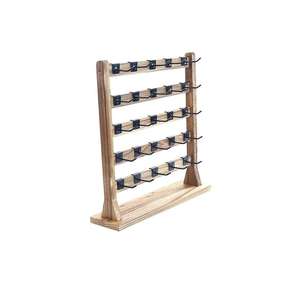 Présentoir en bois pour boucles d'oreilles Creations avec crochets amovibles, support de rangement pour bijoux et montres - Product Image 1