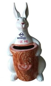 2026 Cute Animal Shape Fiberglass Dustbin Outdoor Waste <b>Bin</b> Recycling Use Me Design Decorative Indoor Outdoor - Product Image 6