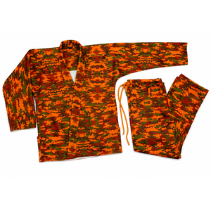 Kimonos de BJJ con estampado de camuflaje para unisex y niños, con puntos de camuflaje en colores vibrantes, con un aspecto tradicional. - Product Image 1