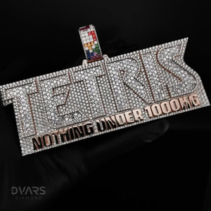 จี้เพชรโมอิสซาไนต์ VVS หรูหรา ชุบทอง พร้อมใบรับรอง สำหรับผู้ชาย สไตล์ฮิปฮอป ตัวอักษรแบบปักเต็มตัว  เงินแท้ 925 - Product Image 1