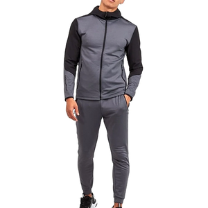 Conjunto Deportivo DENEZE SPORTS para Hombre, Color Sólido, Ecológico, Estilo Vintage, con Capucha, Pantalones Deportivos con Cierre Frontal y Manga Larga, de Secado Rápido - Product Image 1