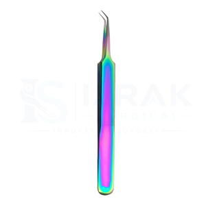 Pinzas de Precisión para Extensión de Pestañas Ijrak Surgical Professional Rainbow de Acero Inoxidable |   Pinzas de Punta Fina Lisas/Serradas - Product Image 3
