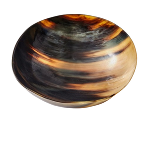 Bol décoratif artisanal en corne de buffle de conception indienne, qualité supérieure, élégance pour la maison, idéal pour les occasions festives, bol en corne polie - Product Image 1
