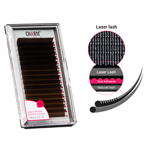 Suministros para Extensiones de Pestañas Charmlash, Pestañas con Base Láser al por Mayor, Suministros Personalizados para Pestañas, Tecnología Láser Innovadora, Curvatura D - Product Image 1