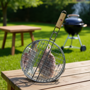 Parrilla de Acero Doble para BBQ 57x30x3CM con Patas, Parrilla de Acero Inoxidable de Doble Capa para Asar al Aire Libre - Product Image 3