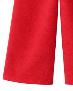 Pantalones Deportivos Cargo de Pierna Ancha Color Rojo Brillante Personalizados para Mujer, Pantalones de Forro Polar con Cintura Elástica, Bolsillos con Cremallera, Ropa Casual de Calle, Pantalones de Invierno - Product Image 6