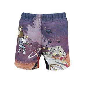 กางเกงขาสั้นผ้าทอคุณภาพสูงสำหรับผู้ชาย สไตล์สตรีทแวร์ ระบายอากาศได้ดี ดีไซน์แบบผ้าห่ม แฟชั่นลำลอง - Product Image 1