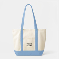 Bolsa de Lona de Algodón con Cierre de Cremallera, Logotipo Personalizado, para Compras, Asas Reforzadas, Gran Capacidad, Uso Diario, Viajes