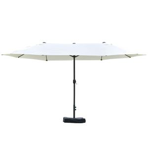 Ombrellone da Giardino Beige con Base per Uso Esterno - Product Image 5