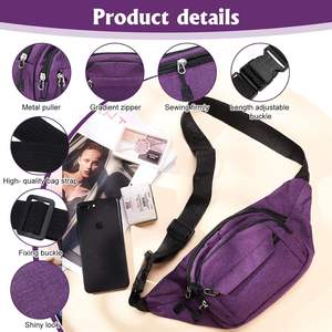 Riñonera Impermeable Unisex Bagnex, para Deportes al Aire Libre, con Correa Ajustable, para Correr, Senderismo, Viajes, Fitness, con Cierre de Cremallera - Product Image 3