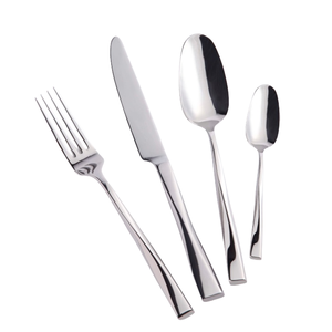 Ensemble de couverts traditionnels de luxe en acier inoxydable plaqué, couteau, fourchette et ustensiles de service à prix avantageux - Product Image 4