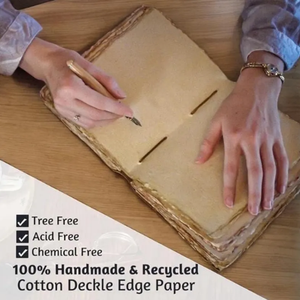 Cuaderno Grimoire de Cuero Hecho a Mano con Diseño de Sol y Luna, Libro de Sombras Celestial, Diario Ocultista Vintage, Cuaderno Grueso, Hecho a Mano en Rajasthan Al-Amir - Product Image 5