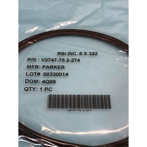 2 Juntas Tóricas PARKER V0747-75 O-RING 2-274, 2-274V747-75 - Equipos y Piezas de Semiconductores de Confianza de Marca Global - Product Image 1