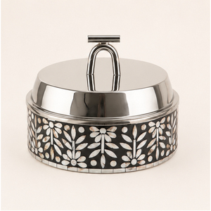 Olla de Lujo Hecha a Mano con Aislamiento de Acero Inoxidable y Madreperla, Calentador de Alimentos para Bodas, Hoteles y Restaurantes - Product Image 1