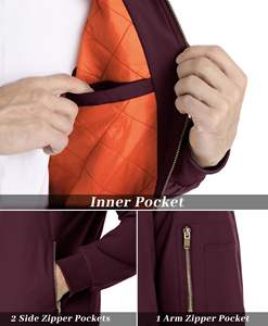 Chaqueta Bomber de Invierno con Logotipo Personalizado para Hombre, Tallas Grandes, Chaqueta Bomber Gruesa y Cálida, Cortavientos con Cremallera - Product Image 5