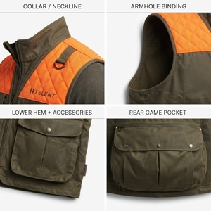 Chaleco de Caza Personalizado de Algodón Encerado de 11 oz, Chaleco de Caza Impermeable y Resistente al Sangre para Hombre, Fabricante OEM - Product Image 4
