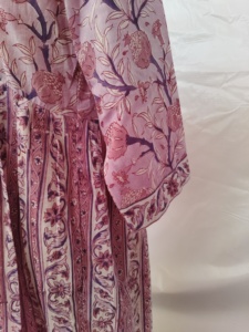 Vestido Camisero Largo de Algodón Rosa para Mujer, Estampado Floral, Cierre de Botones al Frente, Cintura Plizada, Estilo Casual, Ropa de Boutique - Product Image 6