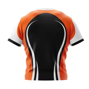 Maillots de rugby personnalisés avec nom et numéro du joueur, imprimés par transfert thermique, 100 % polyester, séchage rapide, respirants, évacuation de l'humidité - Product Image 5