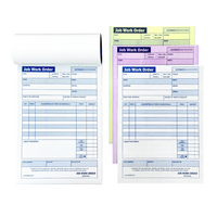 Formulaire de commande de travail autocopiant 3 feuillets avec pages perforées pour les devis de service et les factures