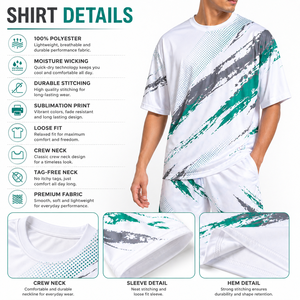 Camiseta de Hombre, Estampada, Lisa, para Sublimación, Unisex, de Poliéster, Blanca, para Verano, Personalizable - Product Image 5