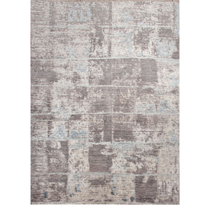Tapis en laine noué à la main sur mesure, à poils ras, marron, artistique et moderne, pour intérieurs design - Product Image 3