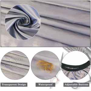 Capa de Peluquería Profesional Impermeable de Poliéster de Alta Calidad, Antiestática, con Tela Iridiscente y Broches Ajustables - Product Image 6