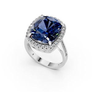Anillo de Plata 925 con Diamante de Laboratorio para Mujer, Certificado IGI, RJC, ODM, OEM, Fabricante Ético, Venta al Por Mayor R102083 - Product Image 1